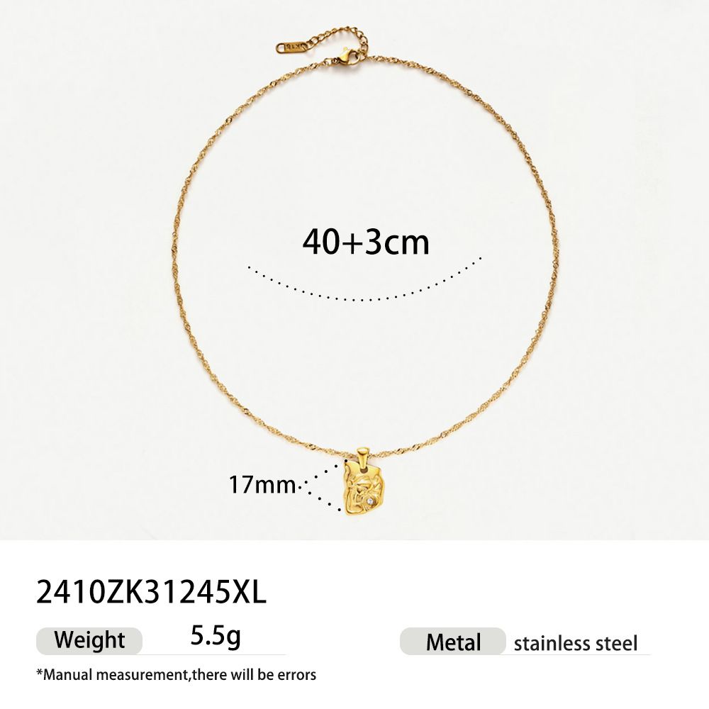 stainless steel necklace high end cross border jewelry ins zircon eight pointed star chain titanium steel necklace pendant female_ipsvogv.com