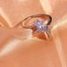 INS Hip-hop Square Zircon Ring Women's Micro-inlay Adjustable Love People Fishtail Ring Jewelry Ring_ipsvogv.com