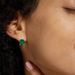 Retro cultivated emerald earrings for women S925 inlaid colored gemstone earrings light luxury noble temperament_ipsvogv.com