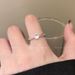 【 Store Hot Sale 】 Surrounding Planet Zircon Matte Plain Ring, Women's Cold Style, Niche Design, High-end Feeling,_ipsvogv.com