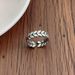 S Silver Year Peace Wheat Ear Pattern Open Ring Simple, Exquisite, Fashionable, Personalized INS Style Autumn/Winter_ipsvogv.com