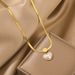 Whole Body Titanium Steel Furnace Electroplating Peach Heart Heart-shaped Necklace, Women's Collarbone Chain Straight_ipsvogv.com