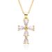Hot Selling Pearl Zircon Cross Necklace Female Niche Light Luxury Personality Colored Gem Jewelry_ipsvogv.com