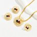 Light luxury style earrings, necklace, jewelry set, personalized zircon flower inlay, niche design, ring, long necklace_ipsvogv.com