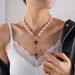 Pearl Necklace Female Retro Punk Love Clavicle Chain Niche Design Tassel Necklace_ipsvogv.com