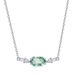 Geometric natural water grass agate necklace female S925 silver claw inlaid green moss clavicle chain retro_ipsvogv.com