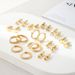 Women’s Jewelry Set Fashion Hot Sales Real Gold Brass Electroplating Personalized Creative Five Pointed Star Earrings Earrings Set_ipsvogv.com