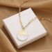 Wind Light Luxury Simple Round Card Pendant Necklace Personalized Trend Thick Collar Chain Female_ipsvogv.com