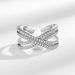 High End Full Diamond Zircon Cross Opening Luxurious Fashionable Index Finger Ring, Personalized And Elegant Bracelet_ipsvogv.com