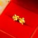 Ethnic Style Fashion Copper Plated Real Flower With Simple Rose Vietnamese Sand Gold Earrings For Women_ipsvogv.com