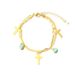 Women’s Jewelry Set Fashion New Product Double Layer Bracelet Simple Niche Design Turquoise Pendant Stainless Steel Gold Plated Bracelet_ipsvogv.com