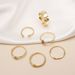 Internet Famous Metal Stars, Moon Butterflies, Popular Elements, 6-piece Set Of Rings For Women_ipsvogv.com