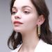 Women's Jewelry Gradient Golden Wheat Ear Earrings Light Luxury Design High End Long Leaf Tassel Earrings Full Diamond Earrings_ipsvogv.com