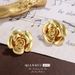 French High End Three Dimensional Rose Ring Necklace Earrings Brooch Vintage Gentle Temperament Suit_ipsvogv.com