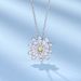Beating Heart Sun Flower Necklace Bracelet Female Smart Inlaid Yellow Diamond Crystal Elements_ipsvogv.com