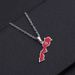 Morocco map pendant stainless steel necklace ethnic style female niche design light luxury geometric oil drop jewelry_ipsvogv.com