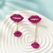 Retro simple European and American style earrings women's personalized creative lips Diamond-embedded niche design earrings versatile long earrings_ipsvogv.com