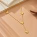 Fashionable Stainless Flower Starfish Heart Tassel Pendant Necklace, Fashionable Titanium Steel Non Fading Four Leaf_ipsvogv.com