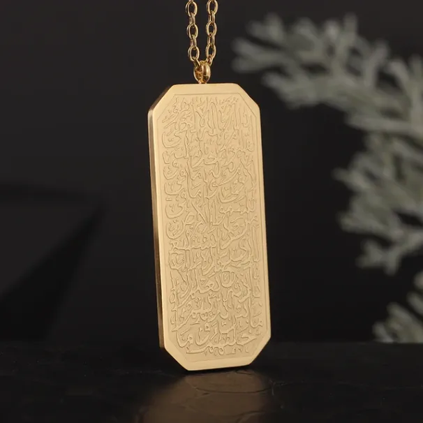 Hot Sales Islamic Muslim Allah Quran Drop Shape Pendant Necklace Men Women Amulets Jewelry Ramadan Gifts_ipsvogv.com