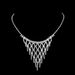 Bridal Wedding Necklace Set - Full Diamond Mesh Design (Evening Party, Elegant Rhinestone Jewelry, 18-20 Inch Adjustable Chain, Gift Box Included)_ipsvogv.com