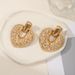 Gold Hammered Geometric Elegant High-end Niche Design Earrings For Women_ipsvogv.com