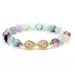 Crystal Set Zircon 8mm Colored Fluorite Sweet And Luxury Women's Bracelet Friend Gift_ipsvogv.com