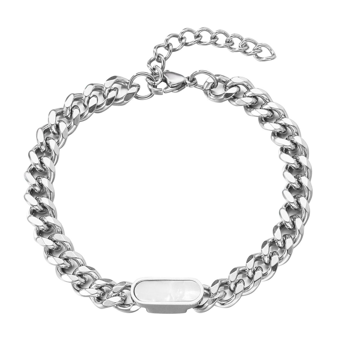 Jewelry multi color shell titanium steel non fading Cuban chain high grade jewelry women's necklace men's clavicle chain_ipsvogv.com