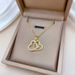 Steel 【 Titanium 】 Heart To Heart Light Luxury Temperament Gorgeous Full Diamond Necklace Women's Versatile Collarbone 【 】_ipsvogv.com