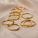 1 Piece Simple Style Number Stainless Steel Inlaid Gold Rings_ipsvogv.com