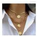 Bohemian Retro Alloy Round Coin Pendant Necklace Creative Personality Necklace_ipsvogv.com