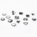 Playing Card Ring Yin Yang Relief Elephant Love Leaf Opening Adjustable 14 Rings_ipsvogv.com
