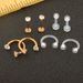 hot explosions 8-piece set of stainless steel diamond earrings nose nail lip puncture jewelry_ipsvogv.com
