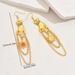 Feng women's hip-hop style with personalized palm design, micro inlaid niche earrings, versatile earrings_ipsvogv.com