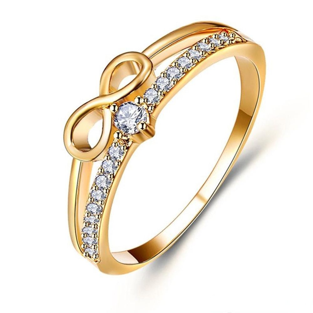 Cao Shi Agete Style Handjewelry Women's Number 8 Infinite Plating Rose Gold Engagement Wedding Ring_ipsvogv.com