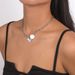 N10670 temperament, personality, sweet and cool style neck round piece, love OT buckle chain, micro inlay, niche_ipsvogv.com