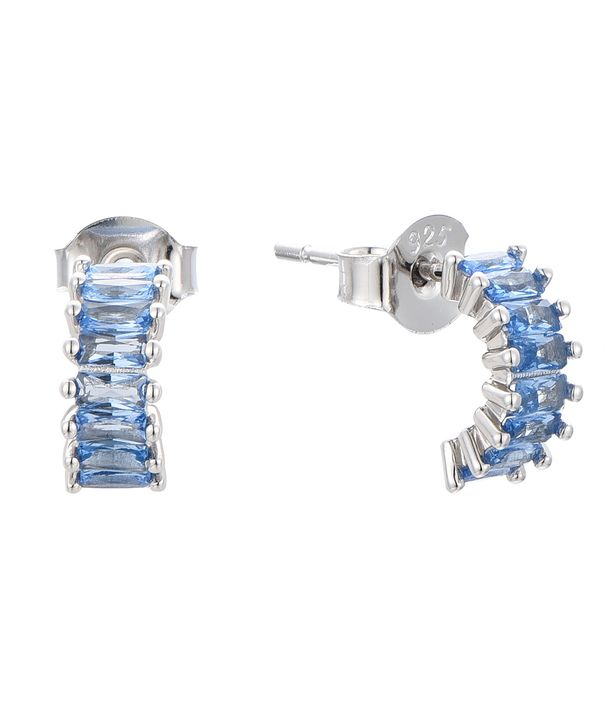 S925 sterling silver earrings color zircon simple versatile earrings for women jewelry silver jewelry_ipsvogv.com
