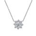 S Pure Silver D Color Mosonite Sunflower Necklace with Advanced Design Sense, Light Luxury temperament, Clawbone Chain_ipsvogv.com