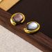 Versatile Snake Ring, Black Butterfly Shell, Exquisite Small Earrings, High-end Feeling, Light Luxury Temperament,_ipsvogv.com