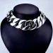 316L Stainless Steel Primary Color Curb 32mm Width Band 16-30 Inch Length Solid Heavy Necklace Jewelry_ipsvogv.com