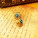 French commuting versatile round zirconia blue exquisite temperament daily wearing earrings_ipsvogv.com