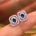 Cao Shi's rectangular hollow design exude a light luxury temperament. Royal w, square earrings are and elegant for_ipsvogv.com