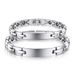 Men And Women's Jewelry Simple And Fashionable Stainless Steel Engraved Magnet Couple Bracelet_ipsvogv.com