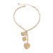 Metal Micro Inlaid Zircon Peach Heart Eye Pendant Necklace Ins Cold Wind Love Chain Ornament_ipsvogv.com