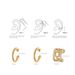Brass Real Gold Electroplating French Simple Versatile Ear Clip Female Twisted Plain Ring No Ear Piercing Ear Clip Ear Jewelry Ins Style_ipsvogv.com
