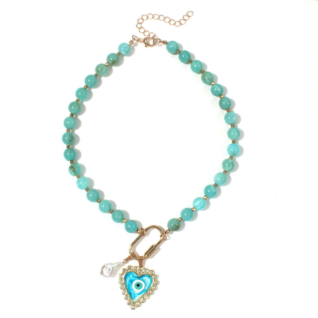 Retro Personality Love Devil Eye Pendant Necklace Cross Border Fashion Temperament Necklace Female_ipsvogv.com