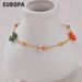 Women's Jewelry Set Fashion Colorful Flower Bracelet For Girls Niche High End Light Luxury Stainless Steel Girlfriend Versatile Hand Jewelry Necklace_ipsvogv.com
