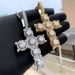 Men's Jewelry Large Cross Pendant Inlaid With Zircon Full Diamond Punk Style_ipsvogv.com