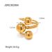 Women's Jewelry Stainless Steel Gold Ball Ring K Gold Exaggerated Fashion Ring Female Simple And Generous_ipsvogv.com
