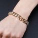 Ins New Box Jewelry Buckle Cuban Bracelet Inlaid Zircon Real Gold Electroplated Hip Hop Men's Bracelet_ipsvogv.com