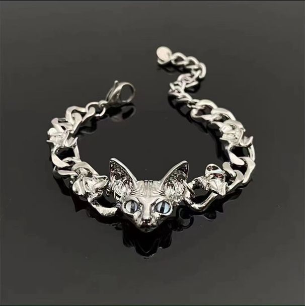 Dark Meow Star Titanium Steel Bracelet For Women, Sweet, Cool, Spicy Girl, Niche Design, Light Luxury, High-end Feeling,_ipsvogv.com